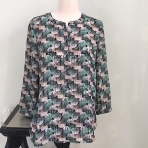 Women’s Printed M Collection Blouse Small New